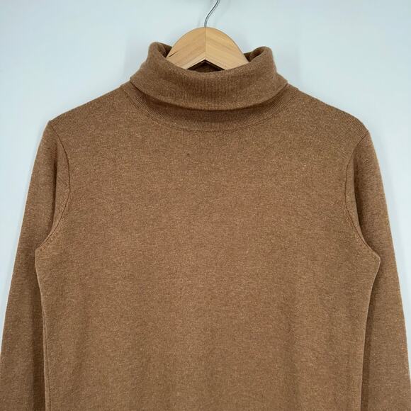 Aritzia Babaton Mulray Turtleneck Sweater Dress Wool Blend Tan - Picture 4 of 11